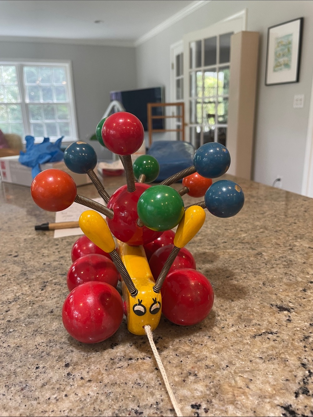 Classic Wooden Pull-Along Caterpillar Toy - Multicolor - Picture 1 of 4